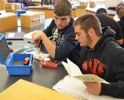 Students working on a science project