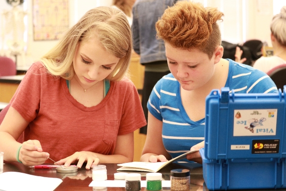 Students working on a STEM Kit