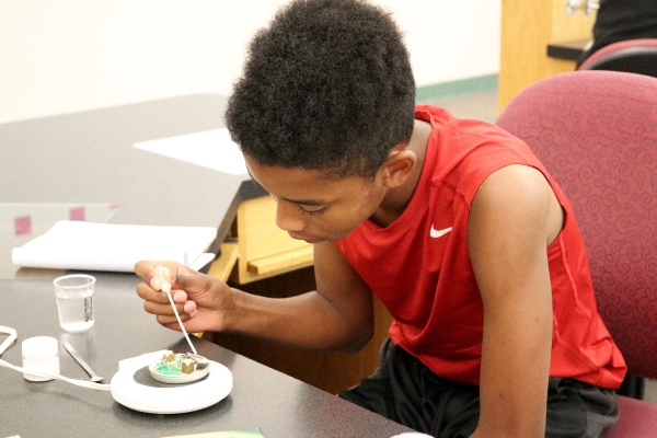 A student working on a STEM Kit